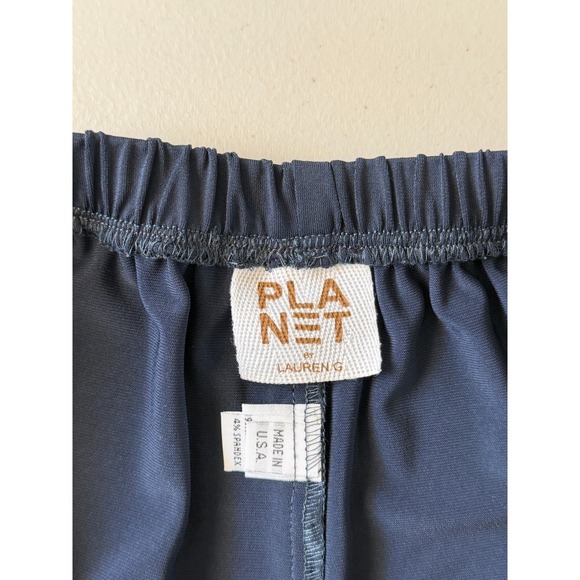 Planet by Lauren G Navy Blue Elastic Waist Straight Leg Pants Size 1 S USA - Picture 4 of 8